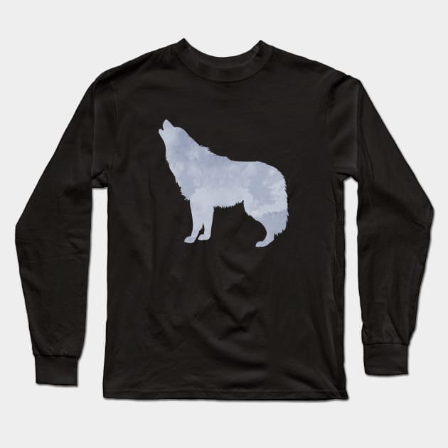 Howling Wolf Long Sleeve T-Shirt by TheJollyMarten